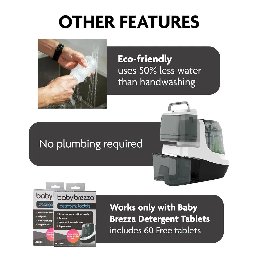 Baby Brezza Bottle Washer Pro – 20 - Jet All - in - One Washer, Sterilizer & Dryer - TINY WHISPERS
