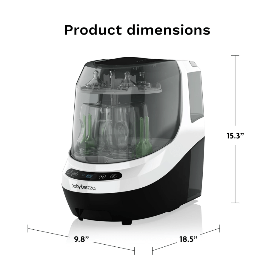 Baby Brezza Bottle Washer Pro – 20 - Jet All - in - One Washer, Sterilizer & Dryer - TINY WHISPERS
