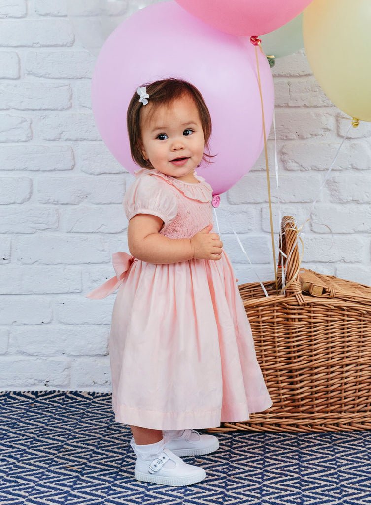 Baby Willow Rose Hand Smocked Dress - TINY WHISPERS