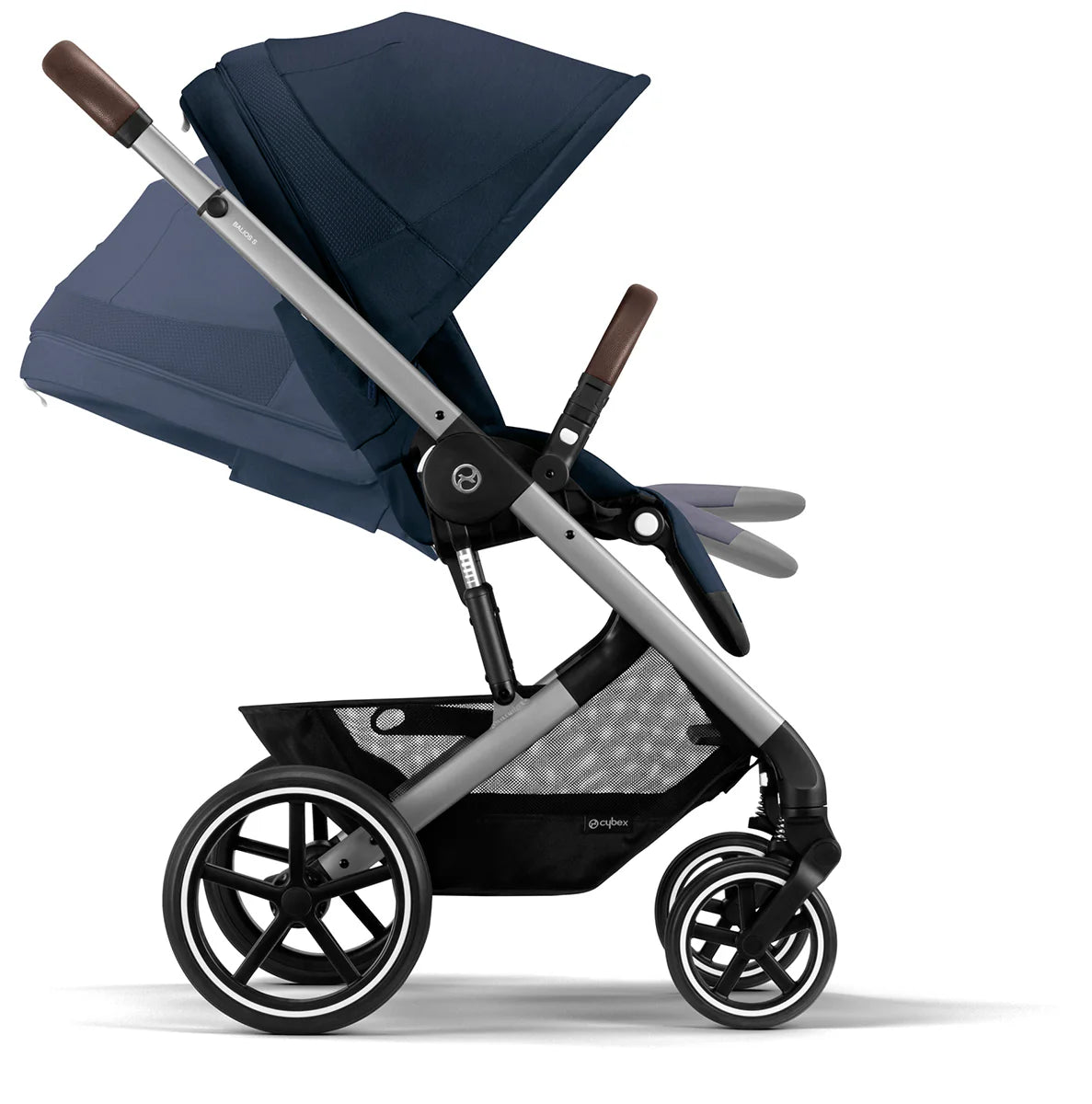 Balios S Lux 2 Stroller + Cot S Lux 2 Bundle - Silver Frame / Ocean Blue - TINY WHISPERS