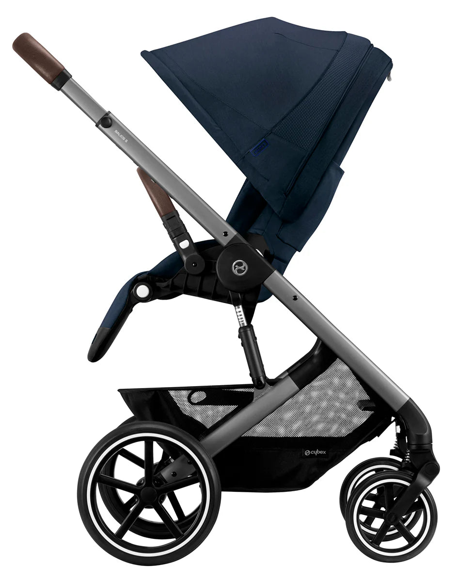 Balios S Lux 2 Stroller + Cot S Lux 2 Bundle - Silver Frame / Ocean Blue - TINY WHISPERS