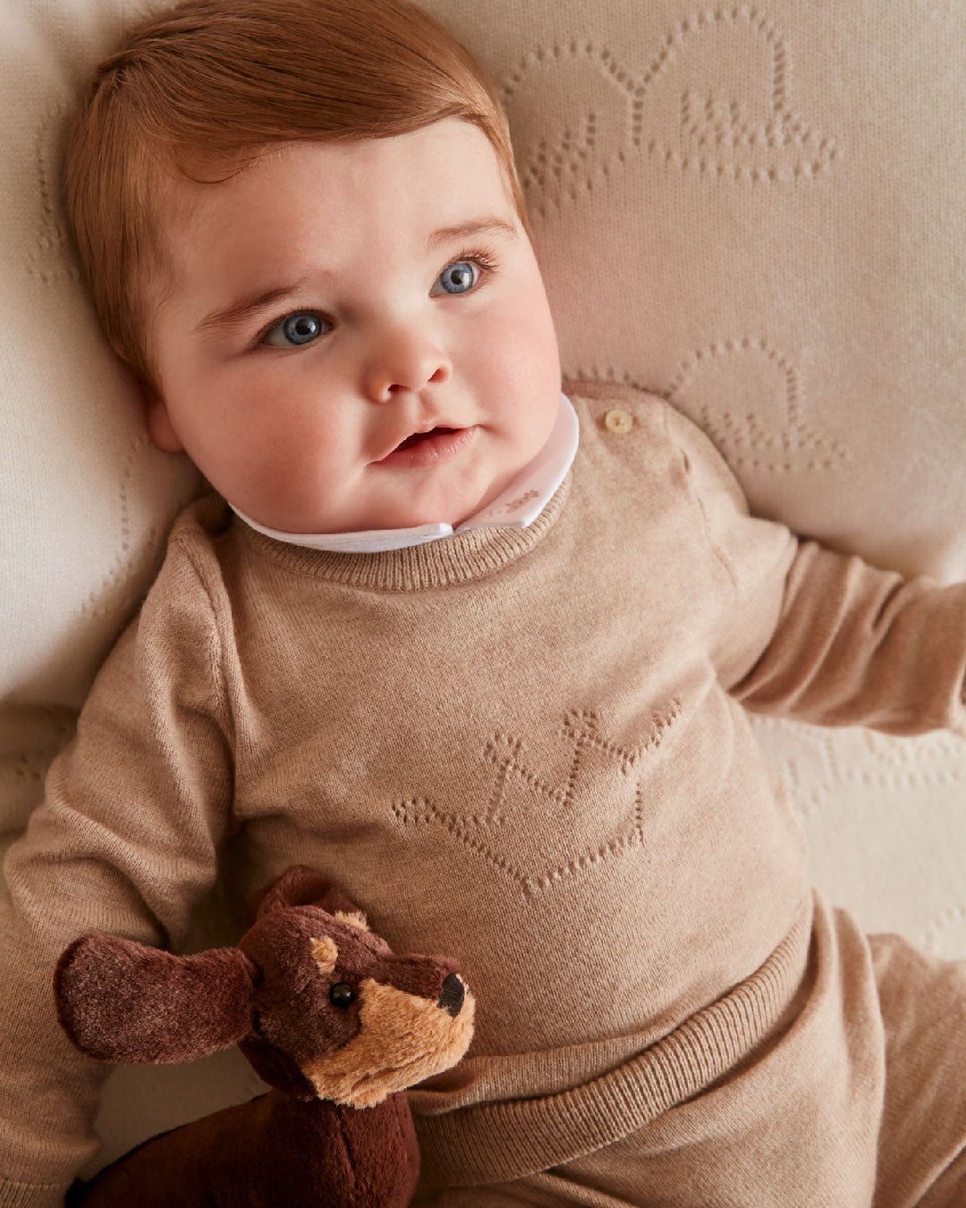 Cashmere Pointelle Crown Crawler Set - TINY WHISPERS