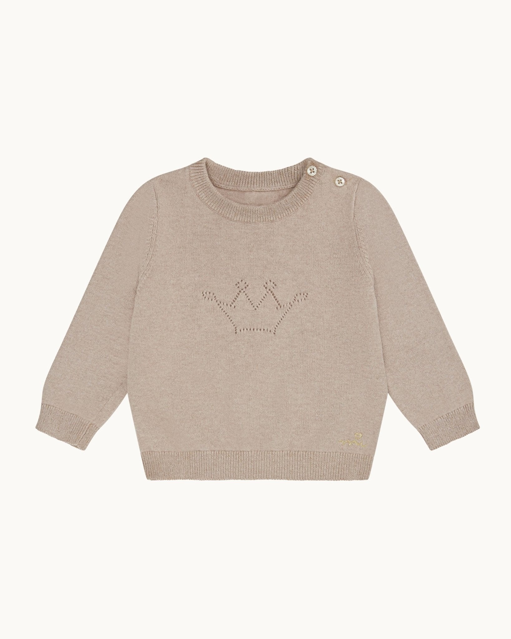 Cashmere Pointelle Crown Crawler Set - TINY WHISPERS