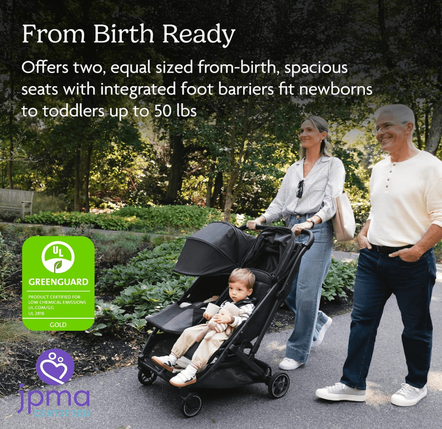 UPPABABY Minu Duo Lightweight Double Stroller – Compact & Travel - Friendly for Twins (0–4 Yrs) - TINY WHISPERS