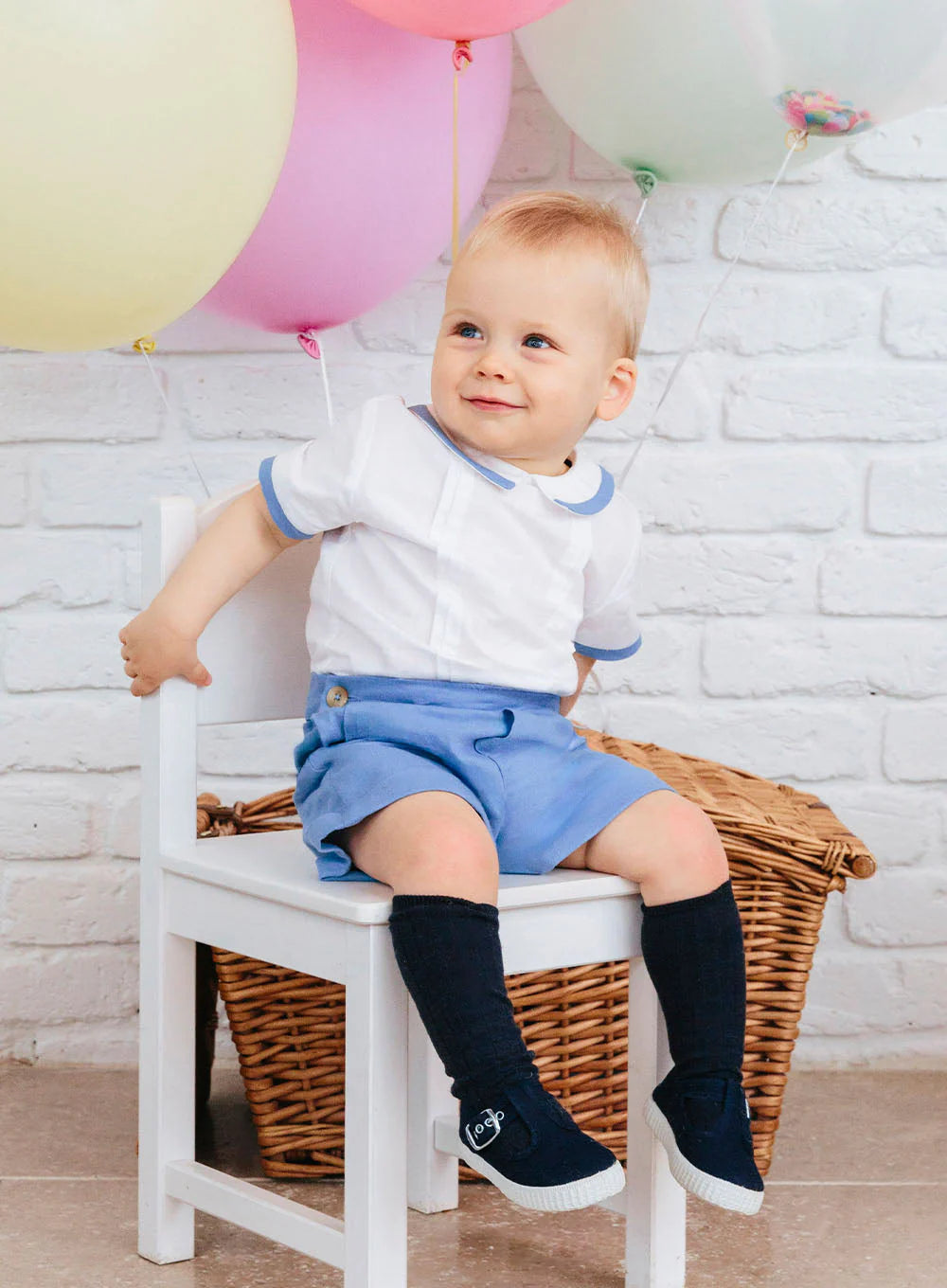 The Rupert Set in French/Blue White