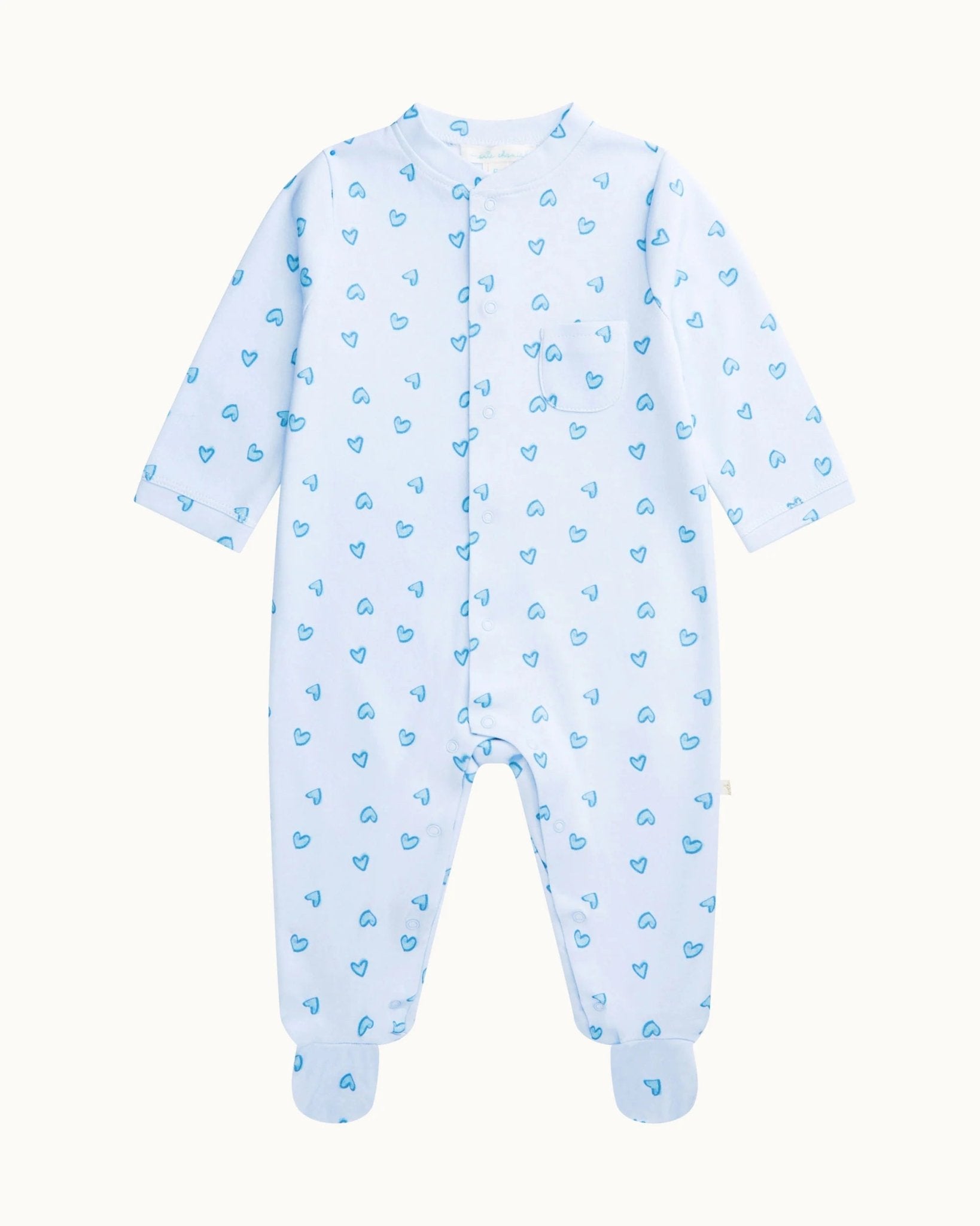 Baby Love Heart Sleepsuit - TINY WHISPERS