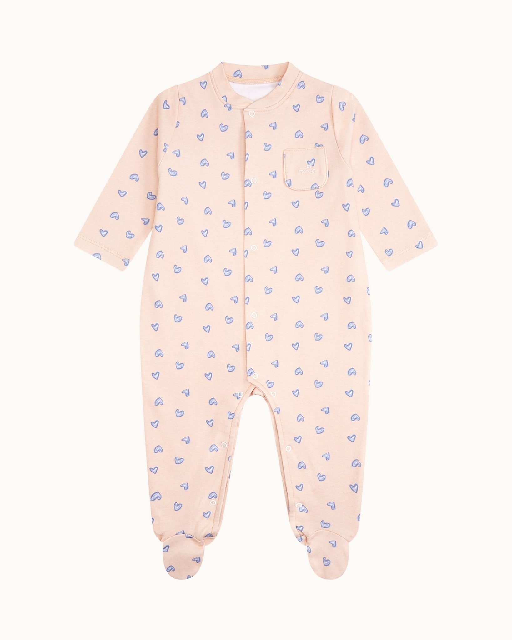 Baby Love Heart Sleepsuit - TINY WHISPERS