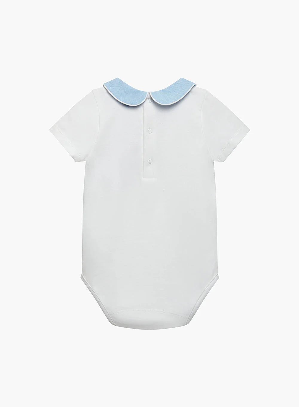 Baby Short - Sleeved Milo Chambray Collar Bodysuit - TINY WHISPERS