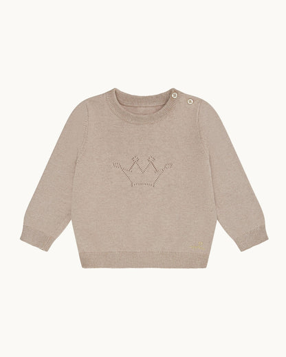 Cashmere Pointelle Crown Crawler Set - TINY WHISPERS
