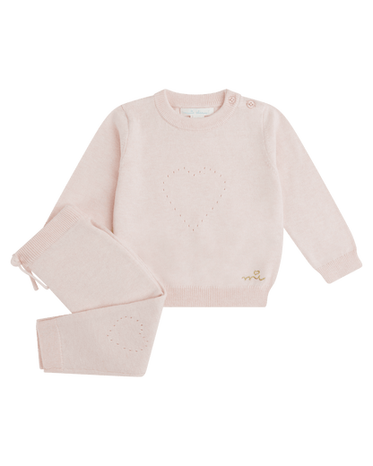 Cashmere Pointelle Crown Crawler Set - TINY WHISPERS