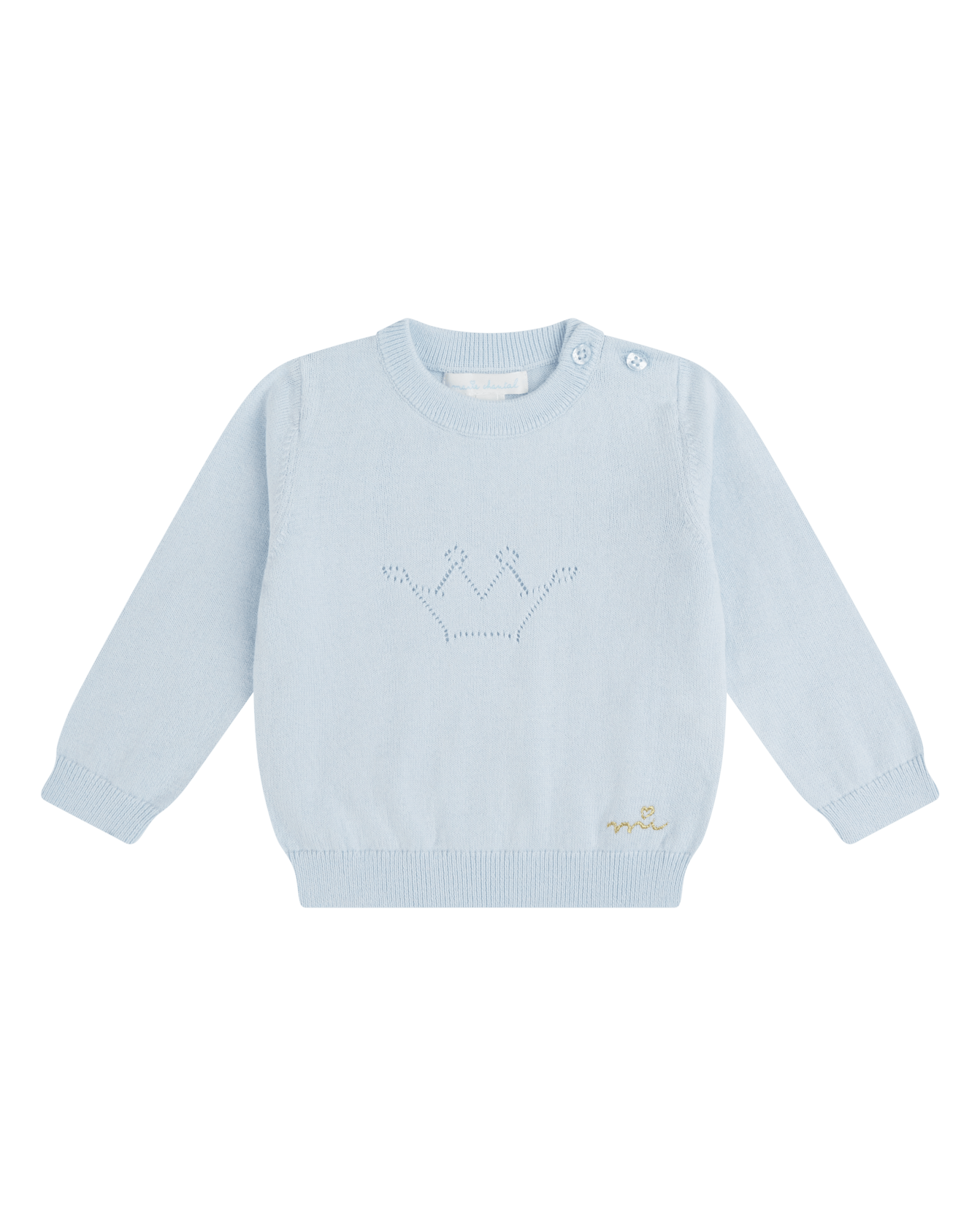 Cashmere Pointelle Crown Crawler Set - TINY WHISPERS