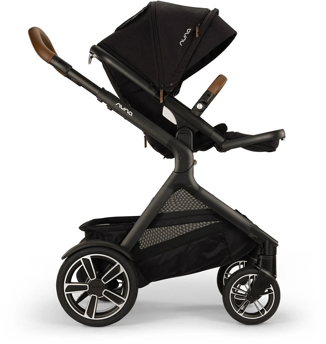 DEMI Next Stroller with Rider Board - Caviar - TINY WHISPERS