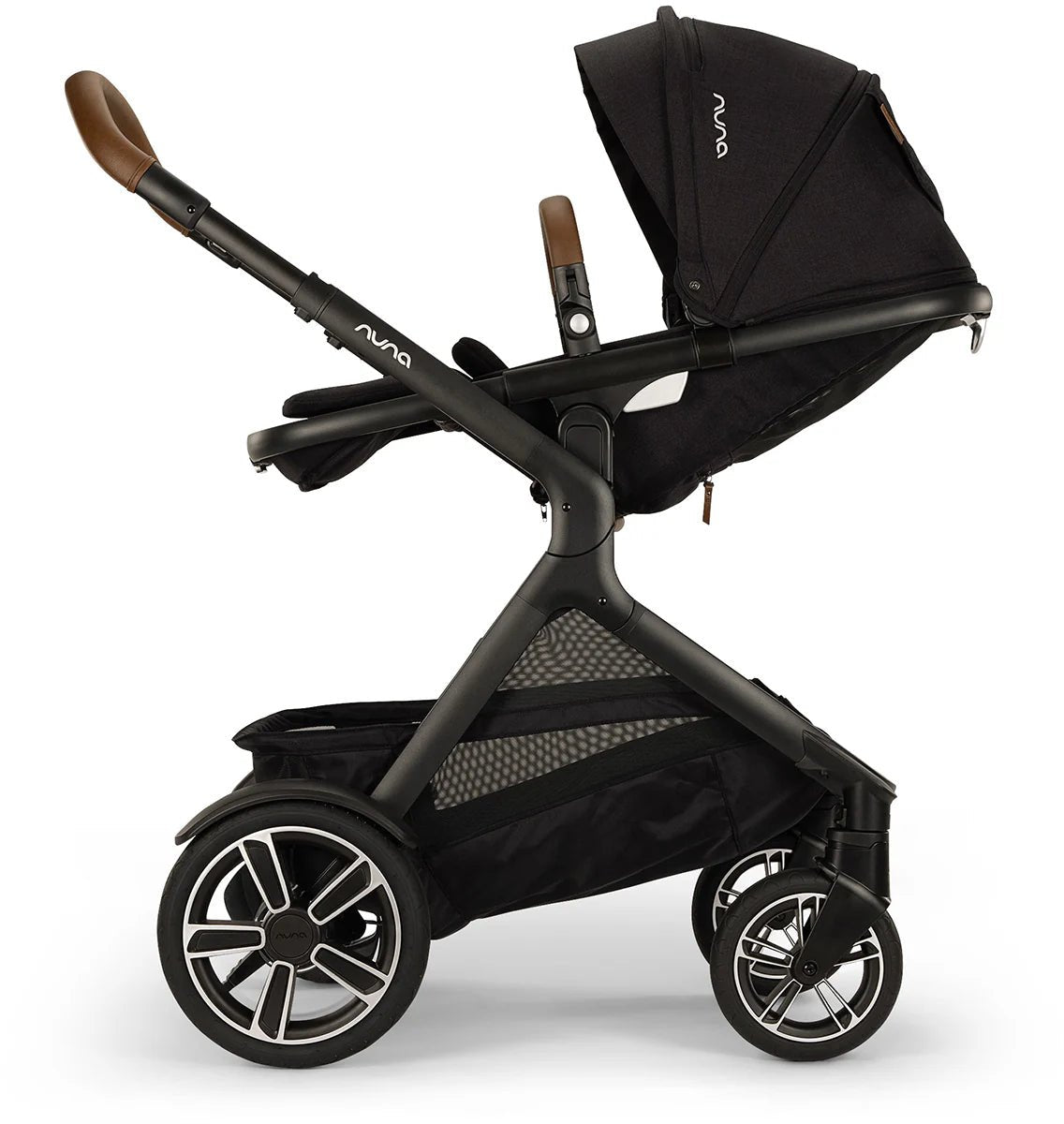 DEMI Next Stroller with Rider Board - Caviar - TINY WHISPERS