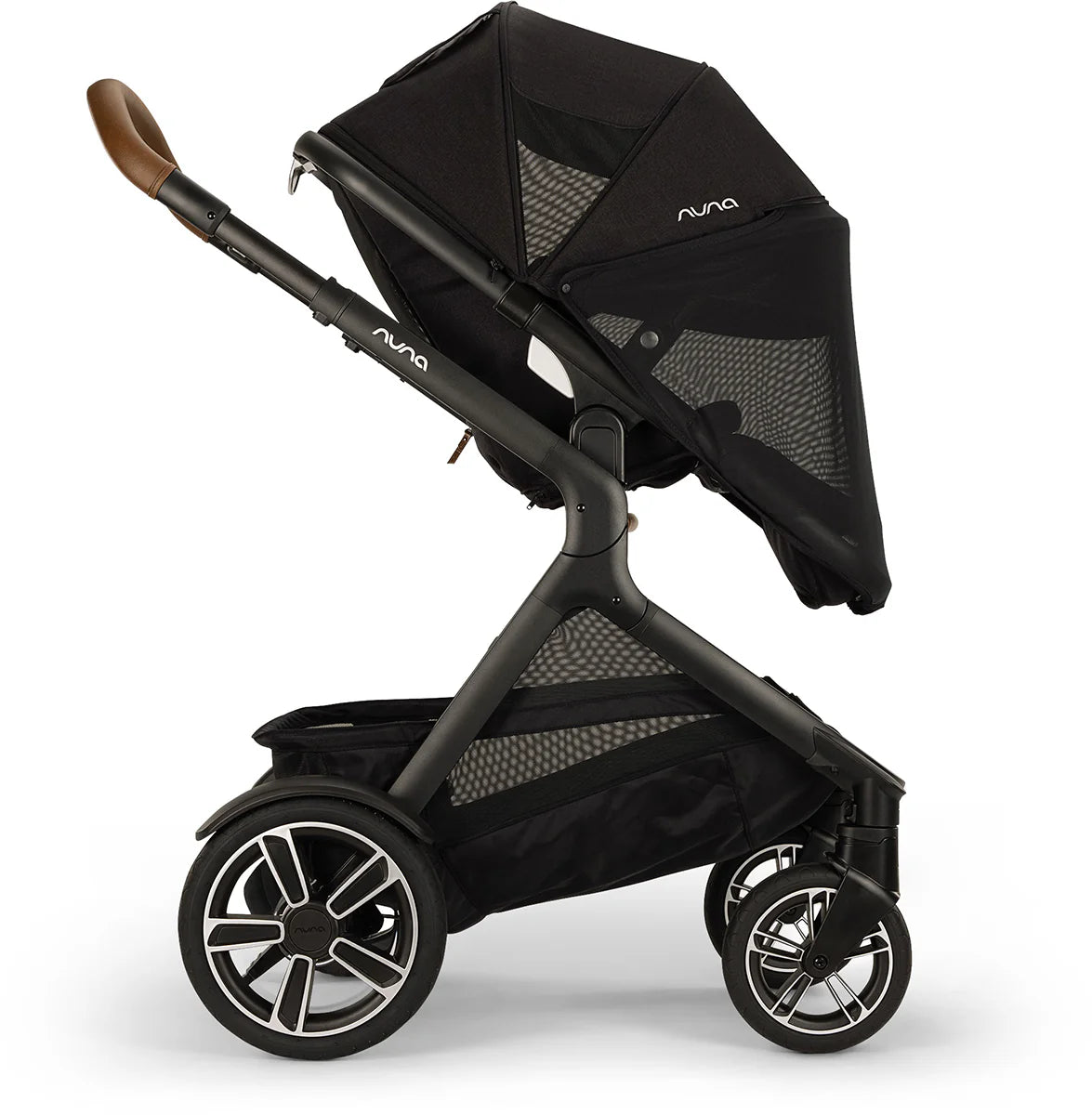 DEMI Next Stroller with Rider Board - Caviar - TINY WHISPERS